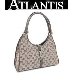 Gucci Jackie handbag GG canvas leather brown